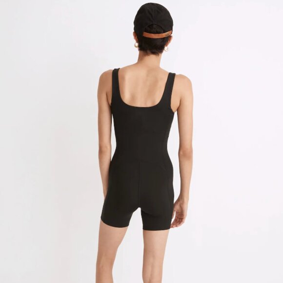 Madewell MWL Flex Biker Unitard Shorts Romper Small - Picture 2 of 8